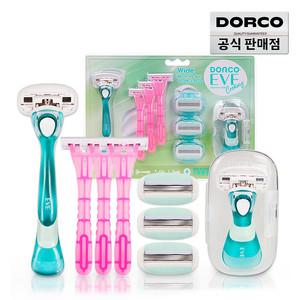 (15%즉할) 도루코 이브 크리미 바디면도기/제모세트 2호 (면도기1입+교체날3입+미니핸들1입+휴대용3입)
