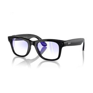 레이벤 메타 Wayfarer 스마트 선글라스 M Shiny Black/ 렌즈 Clear