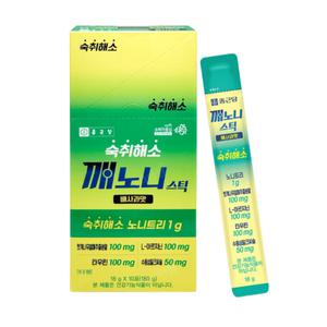 종근당 깨노니 스틱 x10포 숙취해소 배 사과 헛개 아르지닌 타우린 밀크씨슬 노니 추출물