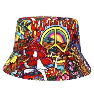 벙거지모자 여름 태양 보호 버킷 모자 남성 여성 파나마 프린트 힙합 Gorros 낚시 어부 양면 착용 패션