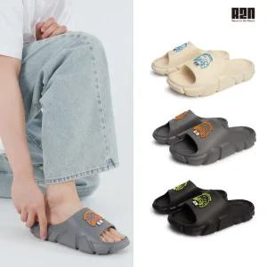 R2N 심볼 슬리퍼/실내 사무실 발편한 슬리퍼 푹신한 남성 여성 족저근막염