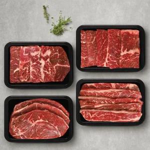 소고기 모둠구이세트 800g(토시살200g+부채살200g +살치살200g +갈비본살200g)