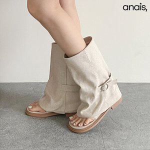 [아나이스] 루즈핏 린넨 쪼리부츠 2cm_25S017 [무료배송]