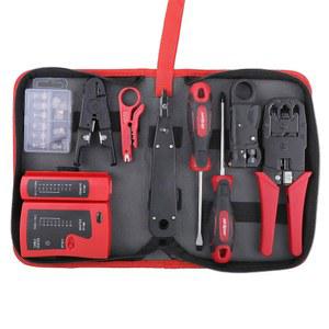 CAT5, CAT6, RJ11, RJ45용 하이 스펙 9p 네트워크 케이블 테스터 도구 키트 세트. 이더넷 랜 크림퍼, 펀치다운, 코스크 스트리퍼