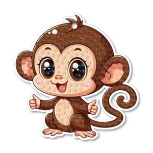 DIY 보석십자수 12간지 원숭이 키링