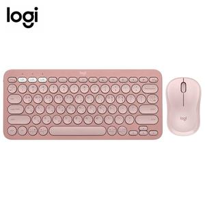 키스킨증정 로지텍 K380S+M240 핑크 블루투스 키보드 무소음 마우스세트 한글각인