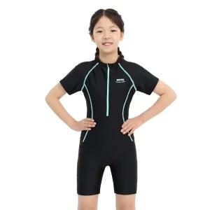 갤러리아 제테스 여아 스플래쉬 집업 반팔 3부 올인원 수영복 CREAM MINT G2i562