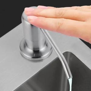 베이직 싱크대 디스펜서 500ml 실버 주방세제펌프 주방세제디스펜서