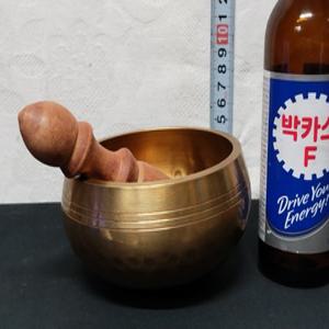 황동 뭉짜 좌종 단초마을 골동품/수집품/도자기