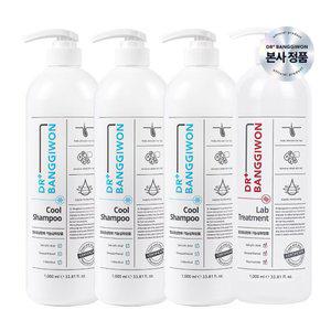 [사은품증정] 닥터방기원 쿨 탈모샴푸 1000ml X 3개+랩트리트먼트 1000ml 1개