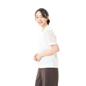 [20%쿠폰+7%페이][올리비아하슬러] 배색소매 라운드넥 여성 티셔츠_OHDMTS118