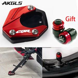 킥스탠드 풋 CBR 익스텐션 스탠드 확대기 알루미늄 타이어 CBR650F CBR650R 2013 혼다 호환 CBR500R 오토바이 밸브 사이드 캡 650R