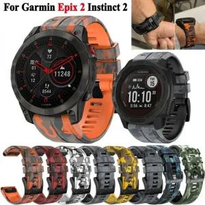 가민피닉스 퀵핏 실리콘 스마트 워치 스트랩 시계 밴드 Garmin Epix Gen 2 Instinct Fenix 7X 7 6X 6 Pro 5