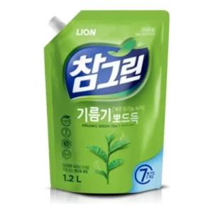 참그린 주방세제 기름기뽀드득1.2kg 리필용리필 가정용 식기 설거지용품 부엌 제거 세정제 퐁퐁 업소용 식