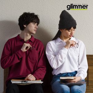 글리머 드라이 포켓 긴팔 카라티셔츠 빅사이즈 남녀공용 기본무지 SS~XXXL