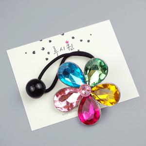 보석 빅플라워 방울머리끈  8 color 유아 여아머리끈