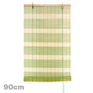 90cm 그린 스트라이프 대나무 자동발 ( 인테리어 문발 우드발 나무발 창문발 블라인드 롤스크린 가림막 )