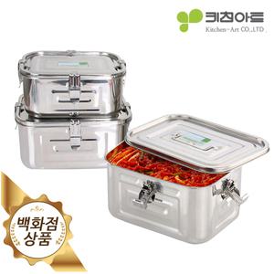 [롯데백화점]키친아트 올스텐 사각 밀폐용기 김치통 3종세트 (8L+5L+3L)