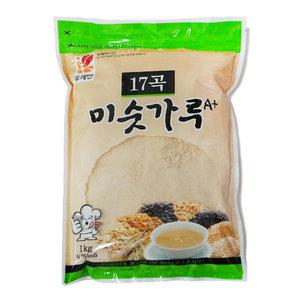 17곡 미숫가루 1kg 국산보리 30% 17가지 곡류 맛과 영양 간식 쪽빛누리