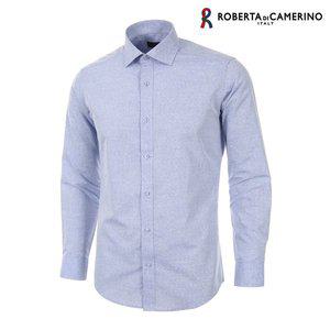 [Roberta di Camerino]TC 솔리드 슬림핏 블루 긴소매 셔츠 RM1-452-2