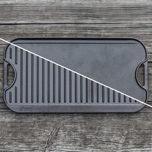 캐스트아이언 20x10.5인치50x26cm 양면 그릴 그리들 X693
