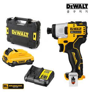 디월트 12V MAX 3.0Ah 컴팩트 임팩 드라이버 DCF801L1 배터리1개세트