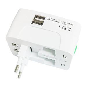 무료배송 해외 여행용 멀티 어댑터 USB 2구 충전 플러그 아답타