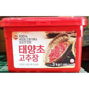 식자재마트 식재료 진미 태양초 고추장 3kg 1개 고추장만들기 소고기고추장 고추장볶음 초고추장 약고추장