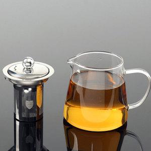 주방 티포터 내열유리 꽃잎 거름망 사무실 대용량 투명 차포트 450ml