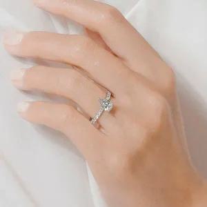 [로이드](마산점)14K 1캐럿 다이아몬드 페어컷 파베 반지 LRD24002D