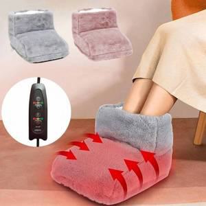 발열 USB 전기 발 워머 플러시 히팅 슬리퍼 온도 조절 신발 가정 침실용 겨울 히터