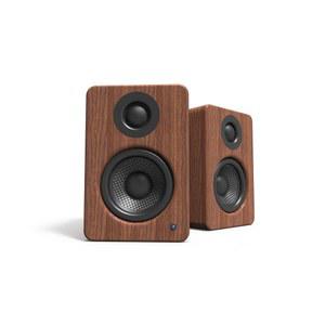 칸토 YU2WALNUT 구동 데스크톱 컴퓨터 스피커 | 3인치 드라이버 3 /4인치 트위터 50W RMS 내장 USB DAC 및 AUX 입력 서브 아웃 페어 호두