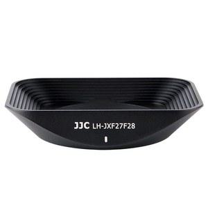 JJC 스퀘어 메탈 카메라 후드 커버 스크류 온 마운트 쉐이드 프로텍터가 후지필름 XF 27mm F2.8 R WR 렌즈를 대체한 XE4 XE3 XE2 XT3 XT2 XS10 X-S10 XT30 XT20 X-pro3 X-pro2