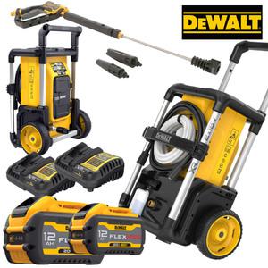 DEWALT 충전고압세척기 40Vmax 싱글충전기x2개 (20Vmax 12.0Ah 2팩) 110bar 고압분사기 세차기/물세척