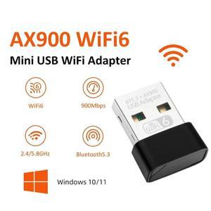 AX900 USB 와이파이 원격 제어 6 Bluetooth 5.3 어댑터 2in1 동글 듀얼 밴드 2.4G 5GHz 네트워크 무선 수신