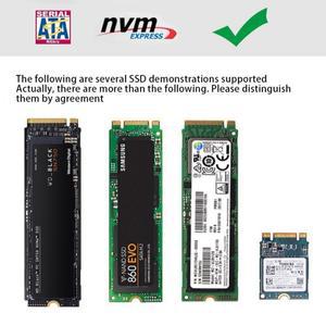 M.2 NVMe-USB 3.1 SSD 어댑터 M 키 M2 NVMe 2230 2242 2260 2280 SSD용 10Gbps USB3.1 Gen 2 RTL9210 칩