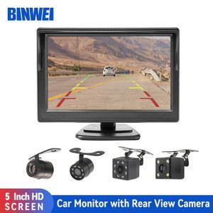 화물차 후방카메라 BINWEI 인치 TFT LCD 화면 자동차 모니터 HD800 480 2개의 비디오 입력 후방 카메라 옵션으로 주차 반전