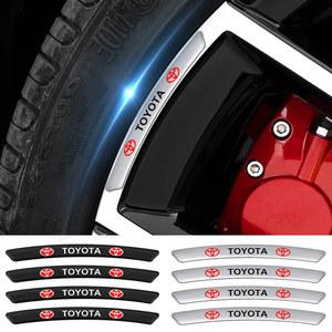 4PCS 자동차 바퀴 눈썹 스티커 도요타 캠리 RAV4 랜드 크루저 하이랜더 Corolla에 대 한 밤 반사 휠 자동차 액세서리