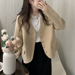 [찜][zzimm]브이넥 루즈핏 간절기 자켓 2color