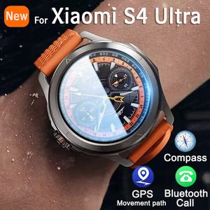 Xiaomi S4 군용 GPS 스포츠 스마트 워치 남성용 AMOLED 나침반 방수 야외 트래커 블루투스 통화 피트니스 S