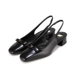 바바라 소가죽 꼬마 리본 B골드 장식 여성 슬링백 3cm_BBH501