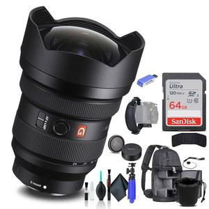 소니 호환 FE 1224mm F/2.8 GM 렌즈 SEL1224GM, 백팩, 64GB 카드, 카드 리더기, 플렉스 삼각대, 메모리 지갑, 캡 키퍼, 청소 키트, 핸드 스트랩