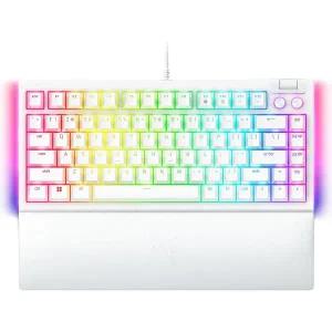 [리퍼] 레이저 블랙위도우 V4 75% 기계식 게이밍키보드 오렌지스위치 RGB 화이트