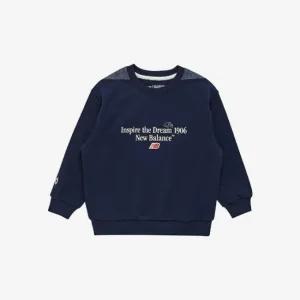뉴발란스키즈긴팔티 NQJ NK9CF1206U-59 STREET CREW 데님 배색 스웨트셔츠