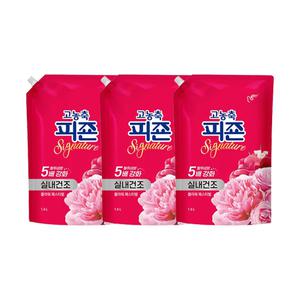 피죤 고농축 섬유유연제 시그니처 리필, 플라워페스티벌, 1.6L, 3개
