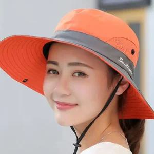 여성 등산 모자 스포츠 메쉬 창모자 사파리 모자