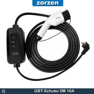 전기차충전기 Schuko 플러그가있는 휴대용 EV 충전기 GBT 16A 3.5kw 유럽 우크라이나 러시아의 GB/T 소켓이