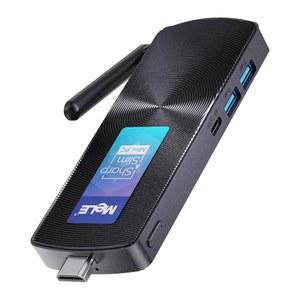 MeLE 업그레이드 PCG02 팬리스 미니 PC 스틱 셀러론 N100 (비트 J4125) 8GB 128GB 마이크로 데스크톱 컴퓨터 자동 전원 켜기 지원 Wi-Fi5 기가비트 이더넷 온