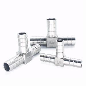 304 스테인레스 스틸 T 모양 티 바브 호스 피팅 6mm  32mm 3 방향 튜브 커플링