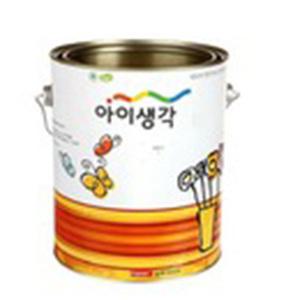 낙서방지효과 수성유광 친환경 페인트 백색 4L